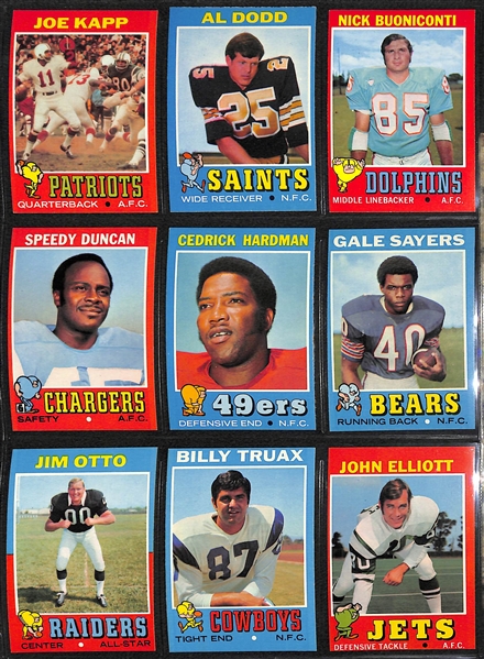 1971 Topps Football Complete Set of 263 Cards w. Bradshaw & Greene Rookie Cards