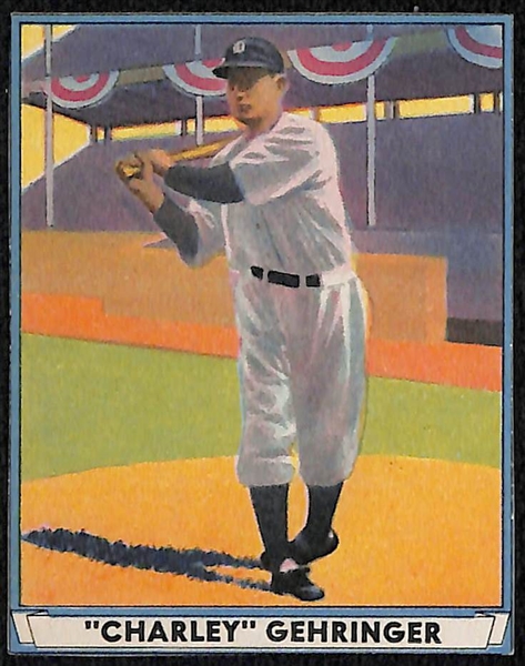 Lot of (7) 1941 Play Ball HOFer Authentic/Trimmed Cards w. Gehringer, Reese, Klein, Dickey, Cronin, Gomez, Ruffing
