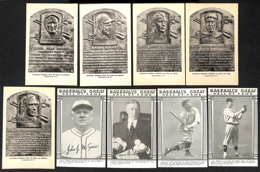 Lot of (40) 1944 Albertype HOF Postcards & (18) 1948 HOF Exhibit Cards