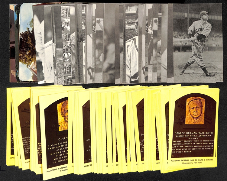 Lot of (100+) 1964-70s Hall of Fame Plaque Cards and (40+) 1973 TCMA Hall of Fame Cards