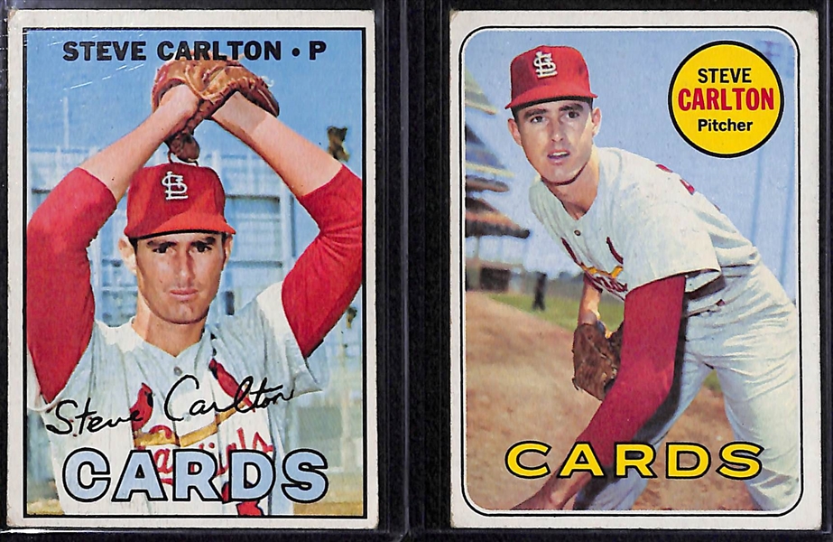 1975 Topps George Brett Rookie & (7) Steve Carlton Cards (Inc. 1967, 1969, 1970, 1972, 1972T, 1973, 1975)