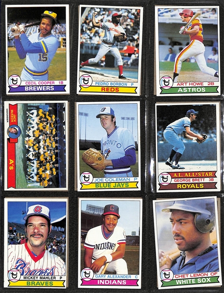 1979 Topps Baseball Complete Set w. Ozzie Smith Rookie Card (All 726 Cards & Both Bump Wills Variations)