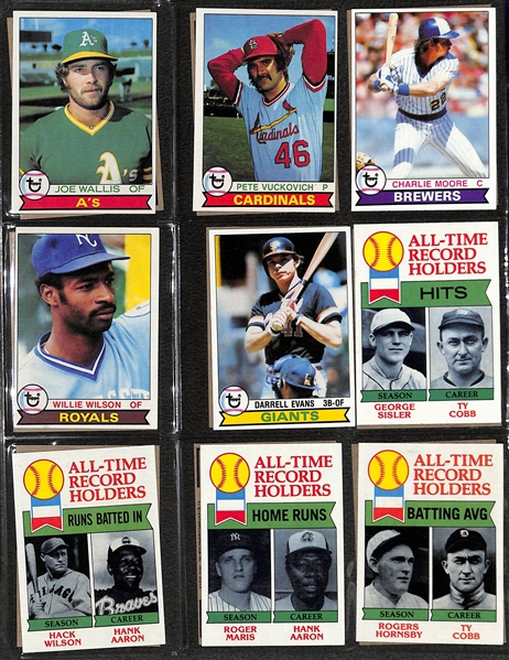 1979 Topps Baseball Complete Set w. Ozzie Smith Rookie Card (All 726 Cards & Both Bump Wills Variations)