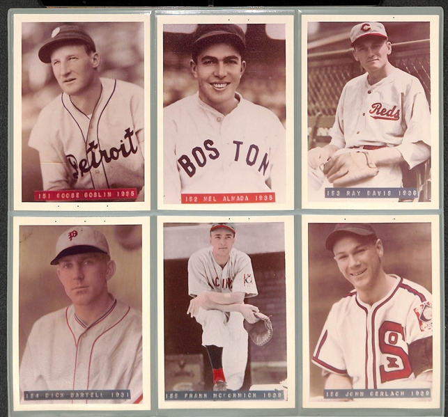 Lot of 156 George Burke 1970s Color Tint Photos w. Babe Ruth, Lou Gehrig, Goose Goslin, Jimmie Foxx (Made by George Brace)