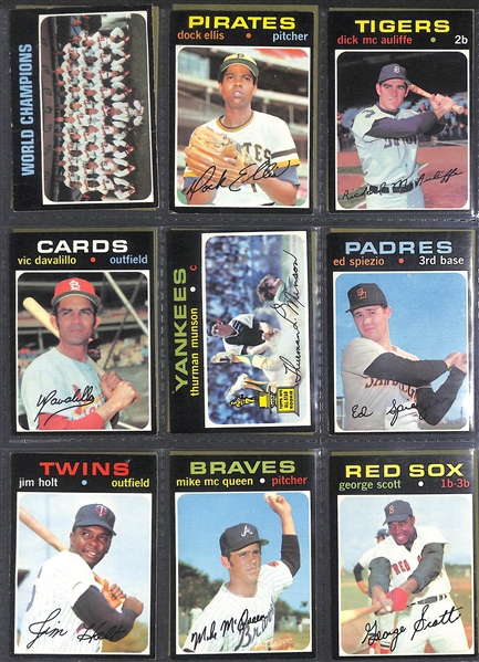 1971 Topps Baseball Complete Set of 752 Cards  w. Simmons RC & Baker/Baylor RC