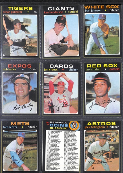1971 Topps Baseball Complete Set of 752 Cards  w. Simmons RC & Baker/Baylor RC