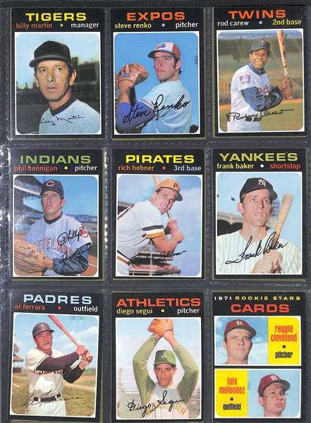 1971 Topps Baseball Complete Set of 752 Cards  w. Simmons RC & Baker/Baylor RC
