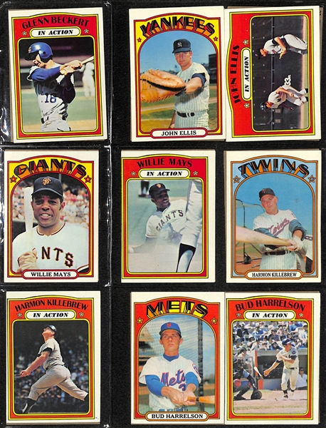 1972 Topps Baseball Complete Set of 787 Cards w. Carlton Fisk Rookie Card
