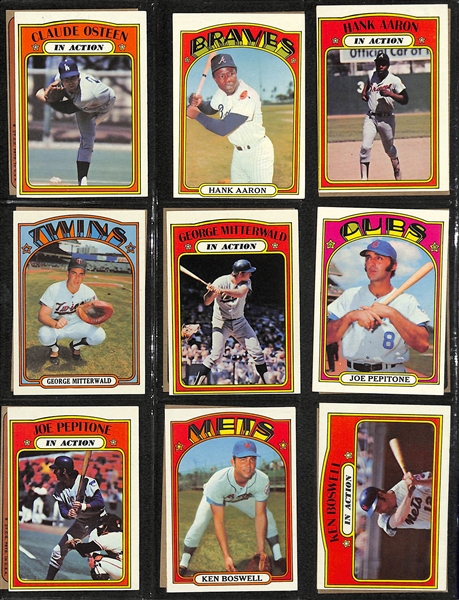 1972 Topps Baseball Complete Set of 787 Cards w. Carlton Fisk Rookie Card