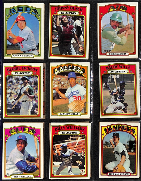 1972 Topps Baseball Complete Set of 787 Cards w. Carlton Fisk Rookie Card