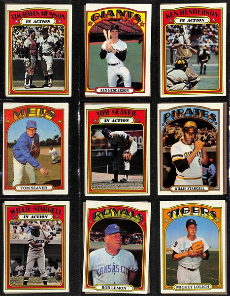 1972 Topps Baseball Complete Set of 787 Cards w. Carlton Fisk Rookie Card