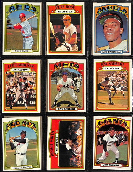 1972 Topps Baseball Complete Set of 787 Cards w. Carlton Fisk Rookie Card