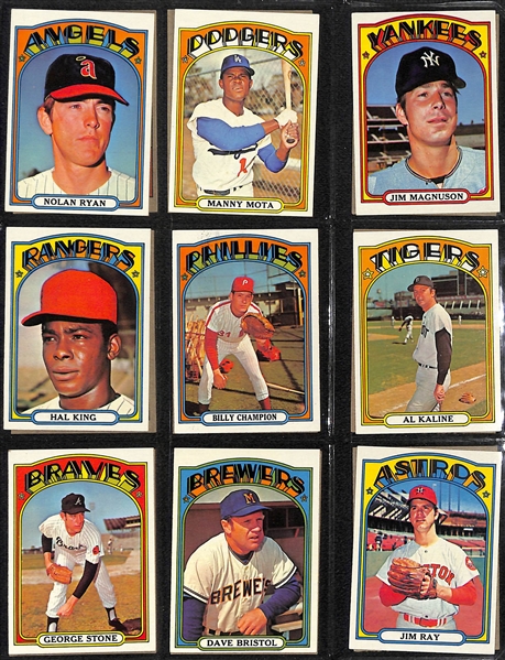1972 Topps Baseball Complete Set of 787 Cards w. Carlton Fisk Rookie Card