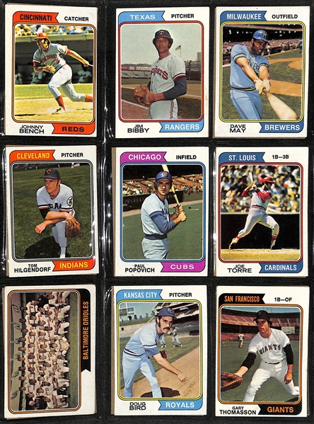 1974 Topps Baseball Complete Set of 660 Cards w. Dave Winfield Rookie Card
