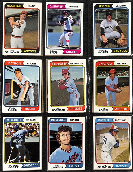 1974 Topps Baseball Complete Set of 660 Cards w. Dave Winfield Rookie Card