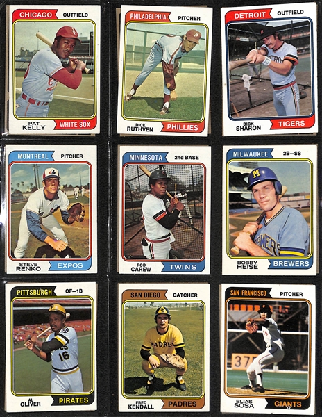 1974 Topps Baseball Complete Set of 660 Cards w. Dave Winfield Rookie Card