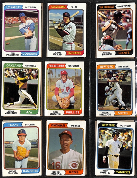 1974 Topps Baseball Complete Set of 660 Cards w. Dave Winfield Rookie Card