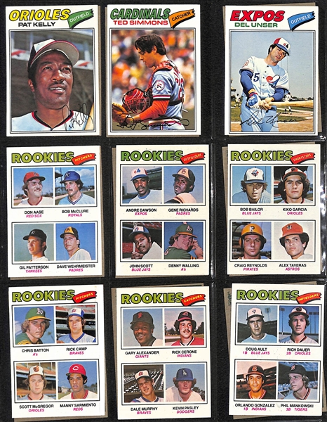 1977 Topps Baseball Complete Set of 660 Cards w. Andre Dawson Rookie Card