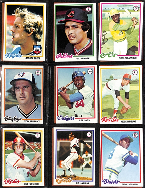 1978 Topps Baseball Complete Set of 726 Cards w. Eddie Murray & Molitor/Trammel Rookie Cards