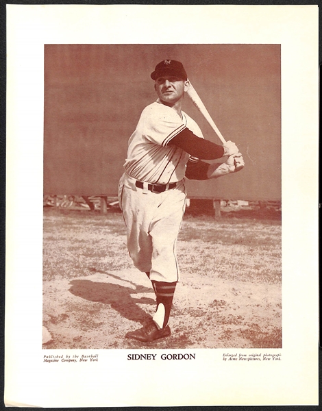 (11) 1940s M113 and/or M114 Baseball Magazine New York Giants Player Supplement Photos (w. Orginial Mailing Envelope)