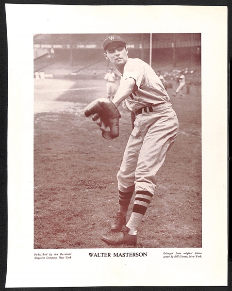 (7) c1930s M113 and/or M114 Baseball Magazine Washington Senators Supplement Photos (w. Original Mailing Envelope) Inc. 1933 Team