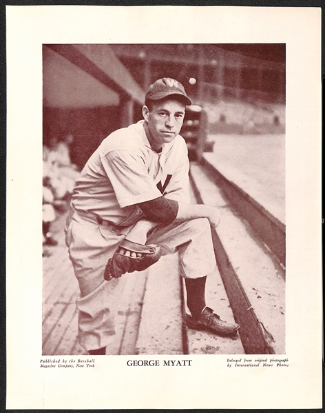 (7) c1930s M113 and/or M114 Baseball Magazine Washington Senators Supplement Photos (w. Original Mailing Envelope) Inc. 1933 Team