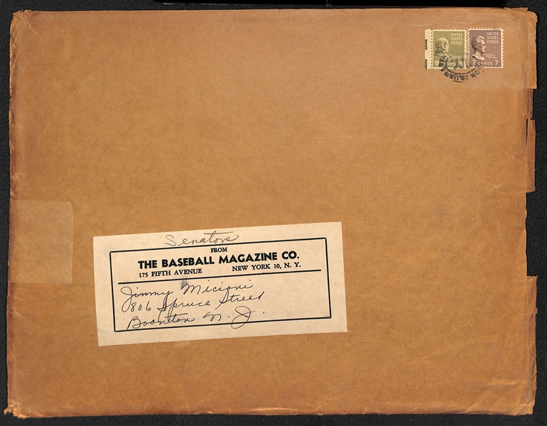 (7) c1930s M113 and/or M114 Baseball Magazine Washington Senators Supplement Photos (w. Original Mailing Envelope) Inc. 1933 Team