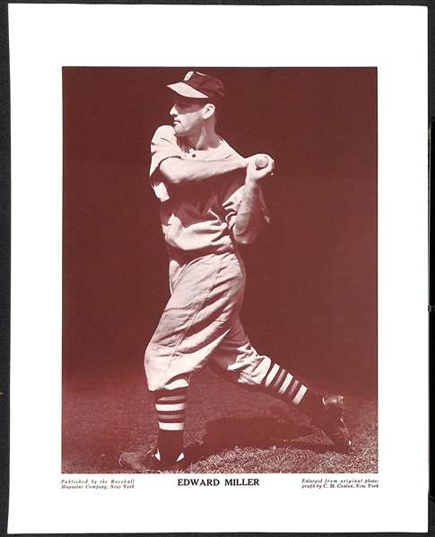 (7) c1940s M113 and/or M114 Baseball Magazine Boston Braves Supplement Photos (w. Orginial Mailing Envelope) Inc. 1948 Team Photo