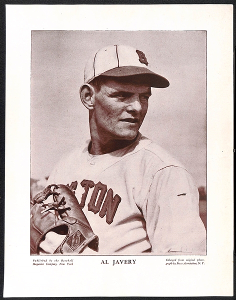 (7) c1940s M113 and/or M114 Baseball Magazine Boston Braves Supplement Photos (w. Orginial Mailing Envelope) Inc. 1948 Team Photo
