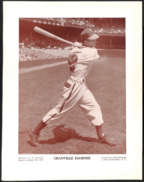(7) c1940s M113 and/or M114 Baseball Magazine Phillies Photos w. Ashburn, Roberts, Ennis, Hamner, Arnovich, Mulcahy, Litwhiler
