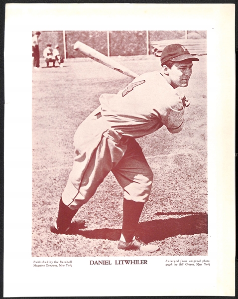(7) c1940s M113 and/or M114 Baseball Magazine Phillies Photos w. Ashburn, Roberts, Ennis, Hamner, Arnovich, Mulcahy, Litwhiler