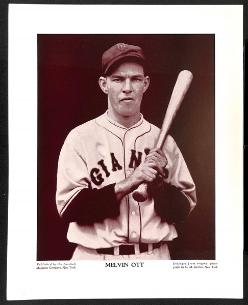 (6) M113 and/or M114 aseball Magazine Photos - (2) Hank Greenberg, (2) Mel Ott, (2) Carl Hubbell