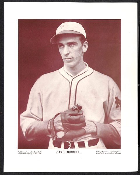 (6) M113 and/or M114 aseball Magazine Photos - (2) Hank Greenberg, (2) Mel Ott, (2) Carl Hubbell