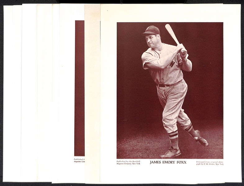 (10) M113 and/or M114 Baseball Magazine Photos - Jimmie Foxx, Luke Appling, Feller, Kiner, +