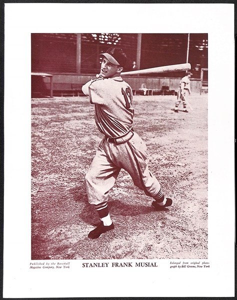 (14) c1930s-40s M113 and/or M114 Baseball Magazine Photos w. Stan Musial, Schoendienst, Slaughter, Kell, Kluszewski, +