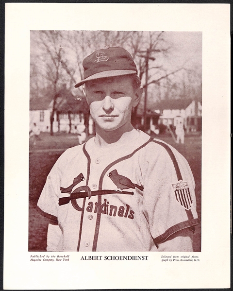 (14) c1930s-40s M113 and/or M114 Baseball Magazine Photos w. Stan Musial, Schoendienst, Slaughter, Kell, Kluszewski, +