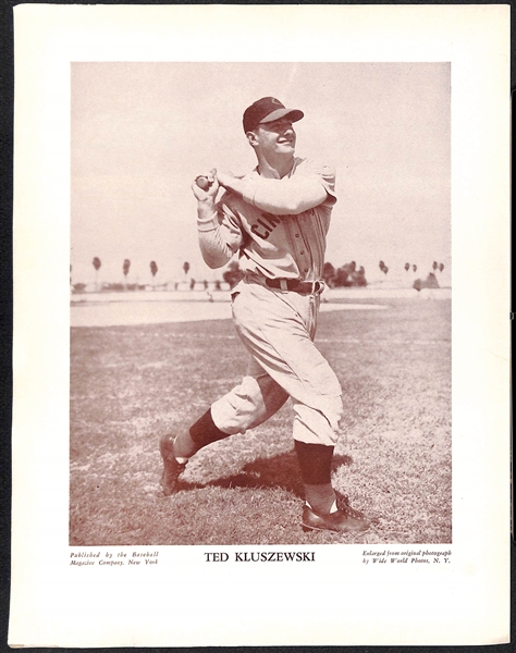 (14) c1930s-40s M113 and/or M114 Baseball Magazine Photos w. Stan Musial, Schoendienst, Slaughter, Kell, Kluszewski, +