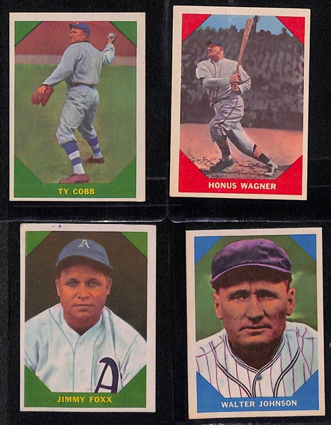 1960 Fleer Baseball Greats Partial Set (46 of 79 Cards) w. Cobb, Wagner, Foxx, W. Johnson