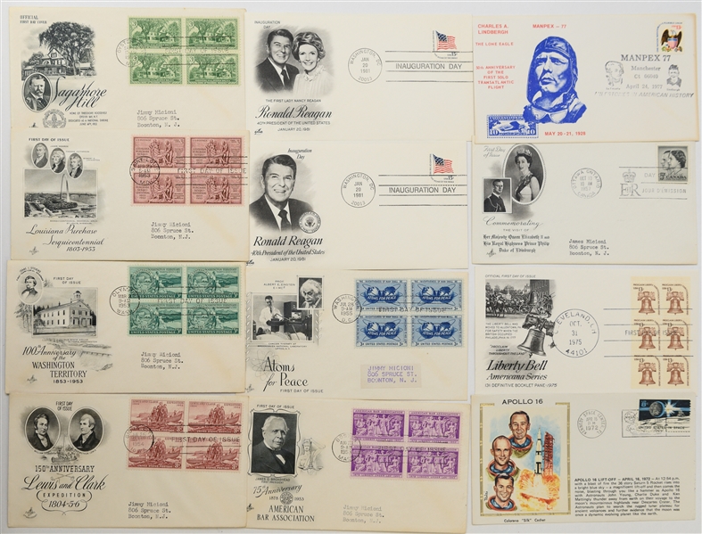 Lot of Approximately (400) First Day Covers (1950s-1980s) Inc. Charles Lindberg and Special Events