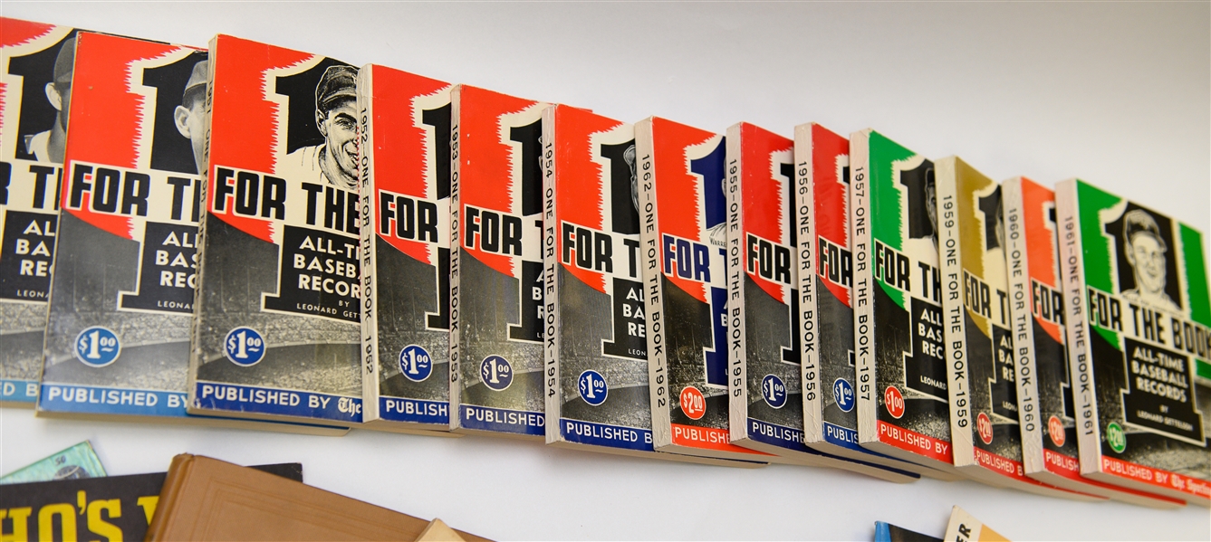 Lot of (27) Baseball Books From the 1950s-1960s w. 13 One For The Record Baseball Books