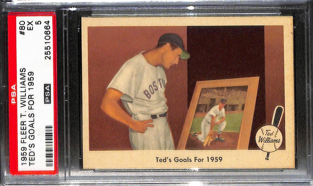 1959 Fleer Ted Williams Set - 79 of 80 Cards (Missing #68) w. 3 PSA Graded Examples