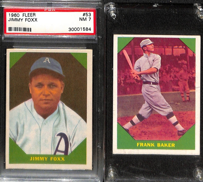 1960 Fleer Baseball Set 79 of 80 Cards w. 3 PSA Graded Cards - Babe Ruth PSA 5