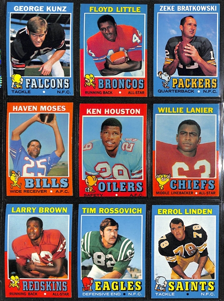 1971 Topps Football Complete Set of 263 Cards w. Bradshaw RC & Joe Greene RC