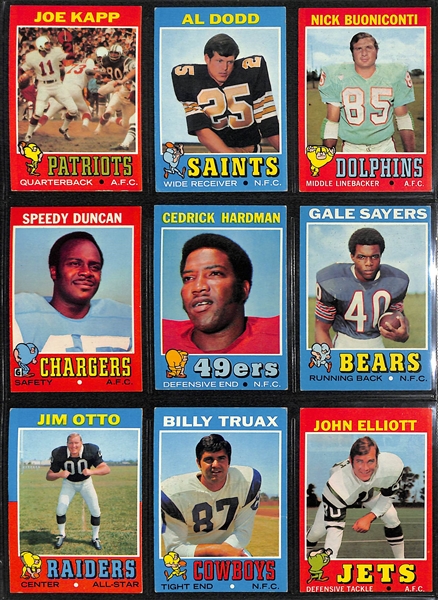 1971 Topps Football Complete Set of 263 Cards w. Bradshaw RC & Joe Greene RC