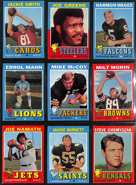 1971 Topps Football Complete Set of 263 Cards w. Bradshaw RC & Joe Greene RC