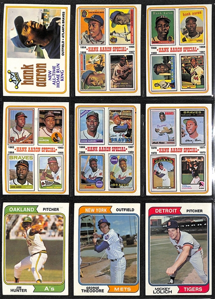 1974 Topps Baseball Complete Set of 660 Cards w. 44 Card Traded Set