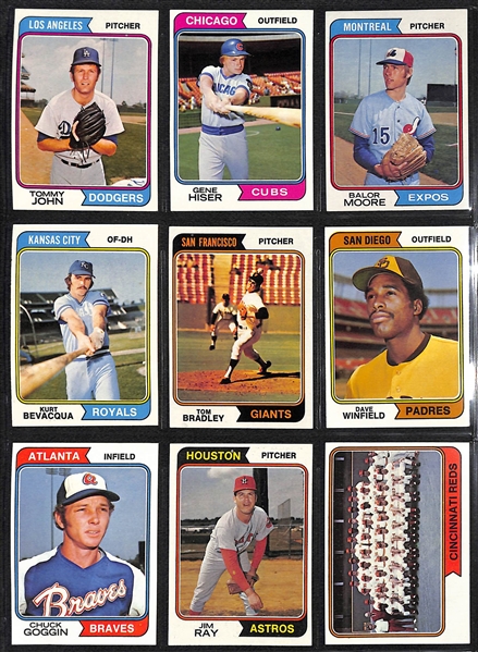 1974 Topps Baseball Complete Set of 660 Cards w. 44 Card Traded Set