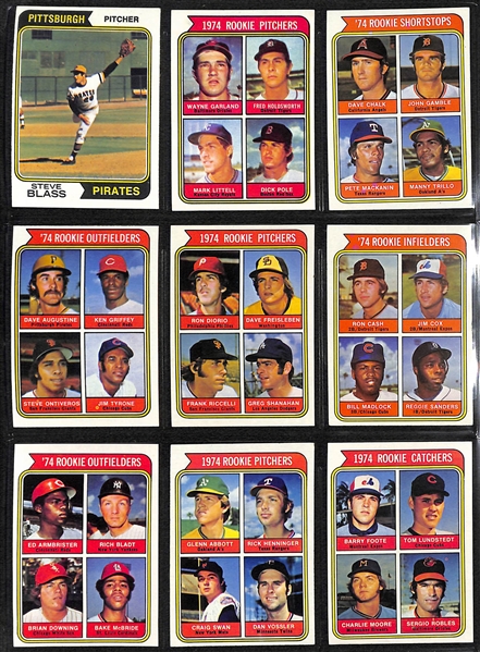 1974 Topps Baseball Complete Set of 660 Cards w. 44 Card Traded Set