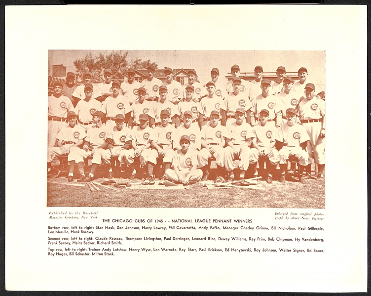 Lot of (6) Baseball Magazine Team Photo Supplements, Inc. 1926 Yankees (Ruth, Gehrig) and 1947 Dodgers (J. Robinson)