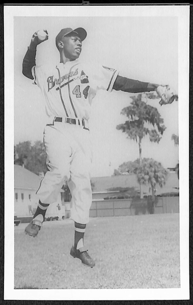 Rarely Seen Hank Aaron Photo Postcard (Type 3 or 4 Photo)